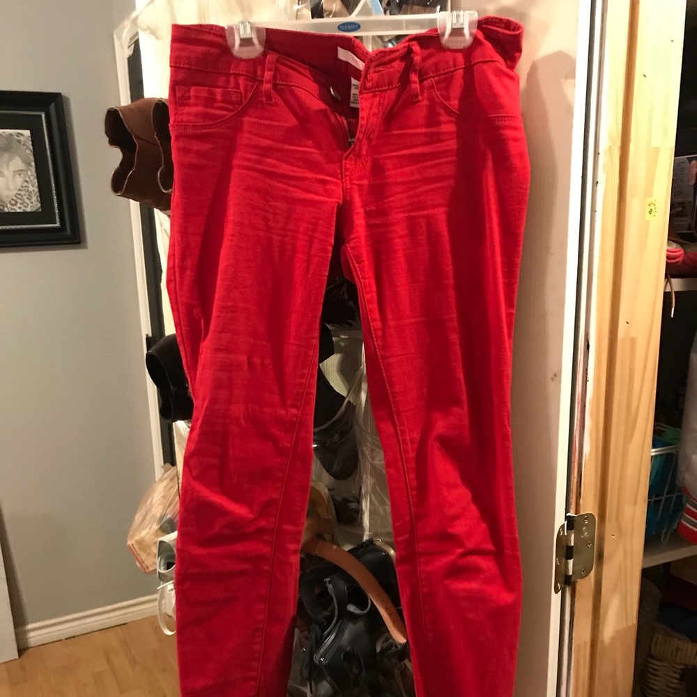 Red jeans